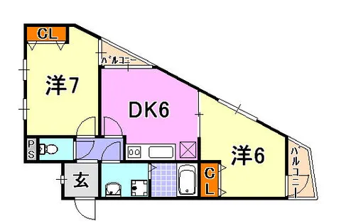 シャトル・K【4階】の間取り