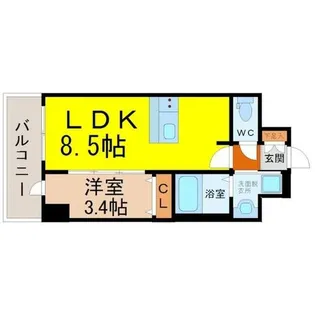 プレサンス鶴舞パークグラッド【5階】の間取り