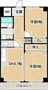 カーサスギトピア【4階】の間取り