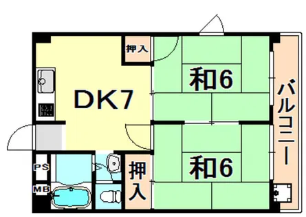 森南コーポ【2階】の間取り