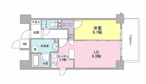 ブリリアント同心【9階】の間取り