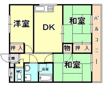 ロイヤルコート芦屋三条【2階】の間取り
