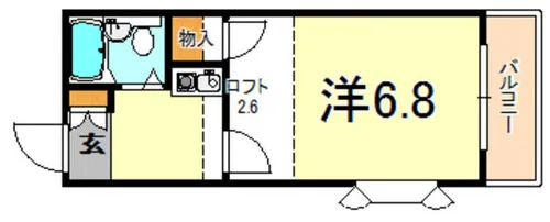レオパレス打出第2【1階】の間取り