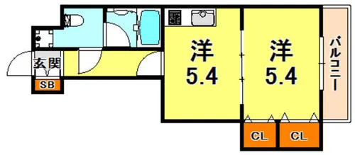 エスペランサ御影2【3階】の間取り