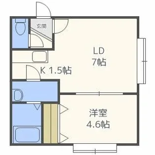 NUコートⅠ【201号室】の間取り