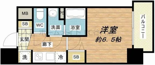 プレサンス松屋町駅前【12階】の間取り