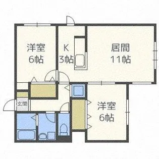 エルドラードウエスト【201号室】の間取り