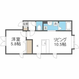 シャインAO【202号室】の間取り