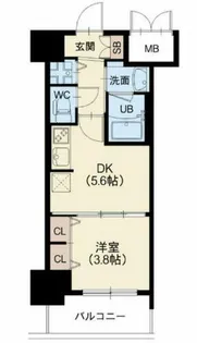ラクラス本町東【9階】の間取り