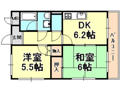 チェスナットヒル芦屋【2階】の間取り