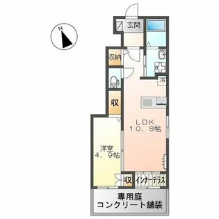 サウスボナール東山【1階】の間取り