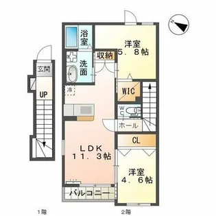 ヴェルジュ菅原【2階】の間取り