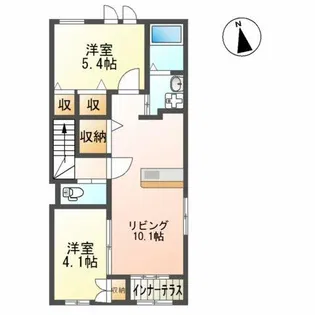 ラピュタ宮前【2階】の間取り