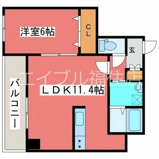 サンコート月寒中央通【10階】の間取り