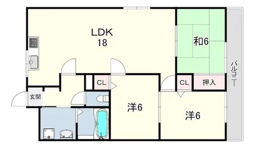 グランディア芦屋浜【2階】の間取り