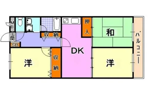 ハイツときわ【1階】の間取り