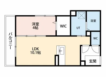 アパートメントハウス針崎Ⅱ【101号室】の間取り