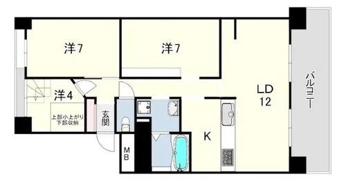 RICウエストコート4番街522号棟【1階】の間取り