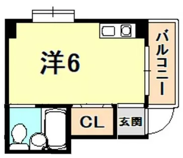 ダイドーメゾン御影6【5階】の間取り