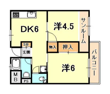 エスペランサ魚崎【1階】の間取り