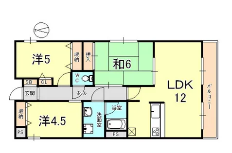 キャロル御影【2階】の間取り