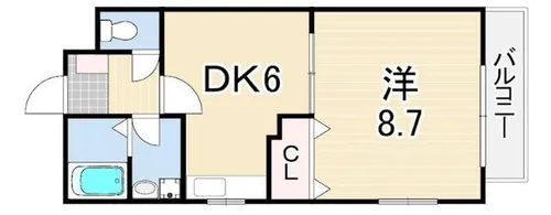 クレシェンド岡本【2階】の間取り