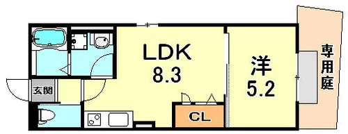 リンクス岡本【1階】の間取り