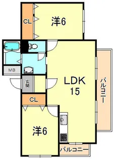 サンシャイン春日【2階】の間取り