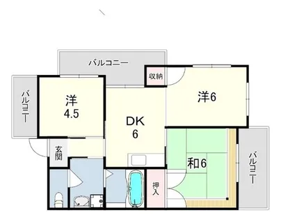 十三番館【3階】の間取り