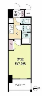 プライムアーバン南森町【7階】の間取り