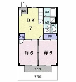 アメニティコーポA棟【2階】の間取り