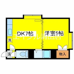 南郷パークハイツ【1号室】の間取り