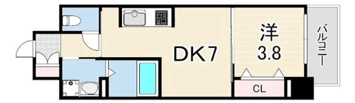 ブランシエスタ明石【5階】の間取り