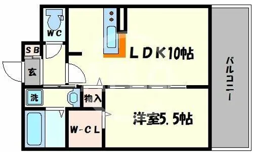 THE TERRACE天王寺 MK【6階】の間取り