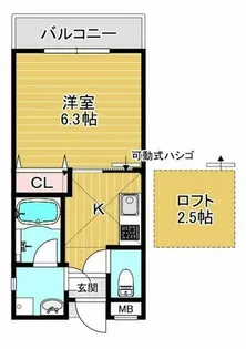 万町ハイツ【2階】の間取り