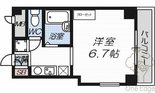 サンガ梅田【12階】の間取り