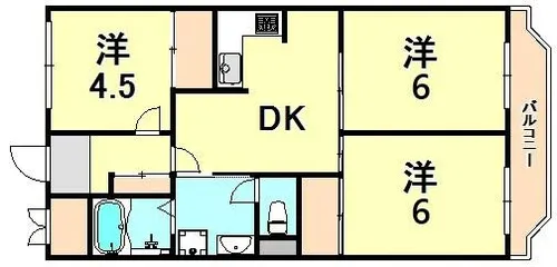 ビアンコ・ディ・モーラ【1階】の間取り