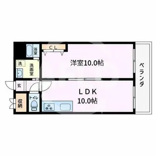 ライオンズマンション靭公園【3階】の間取り
