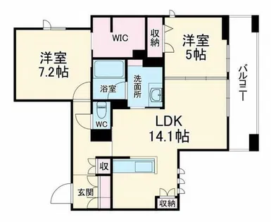 ルミエール勝【2階】の間取り