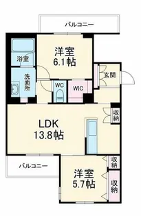 ルミエール勝【3階】の間取り
