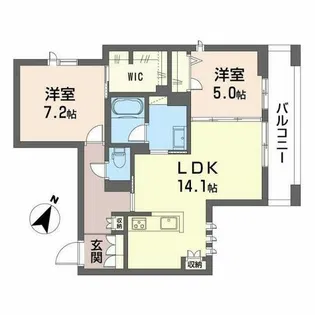 ルミエール勝【3階】の間取り