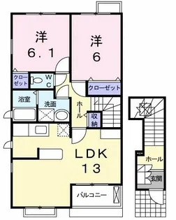 ルナパレス C【2階】の間取り