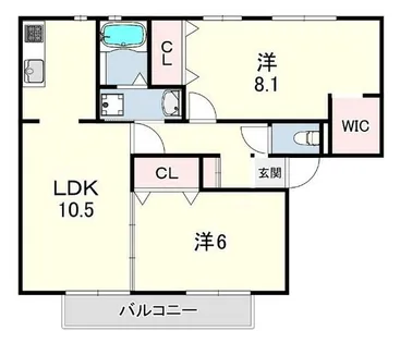 ガーデンハイツ【2階】の間取り