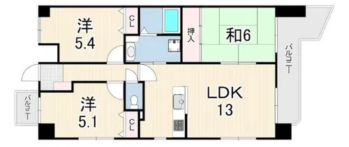 YKハイツ大久保【3階】の間取り