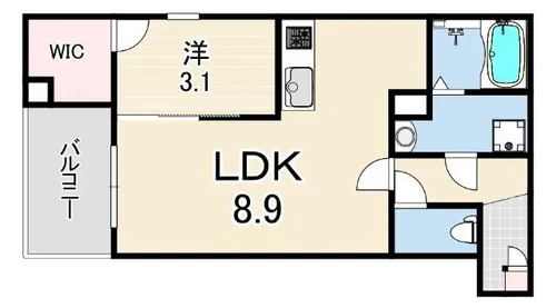 ジーメゾン西二見リュクス【1階】の間取り