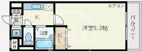 ボアドゥブルー【3階】の間取り