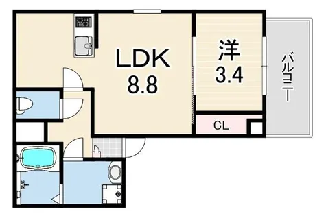 ジーメゾン西二見リュクス【1階】の間取り