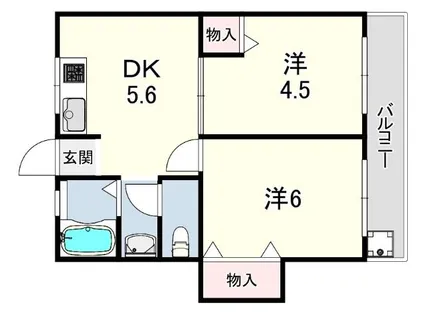 UC西明石【5階】の間取り