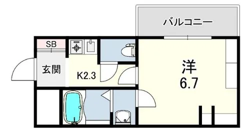 サン藤江【1階】の間取り