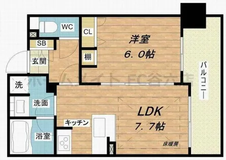 エステムエグゼ心斎橋【5階】の間取り
